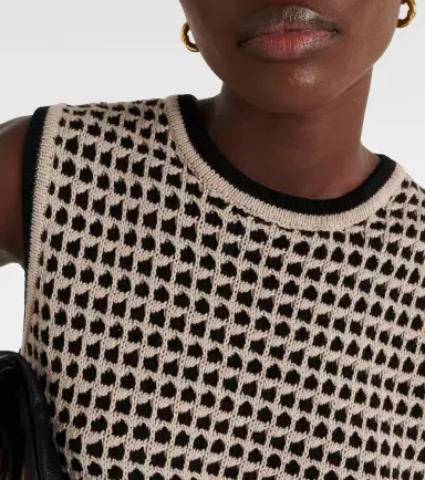 'S Max Mara Fleres patterned cotton sweater vest | Thumbnail 4