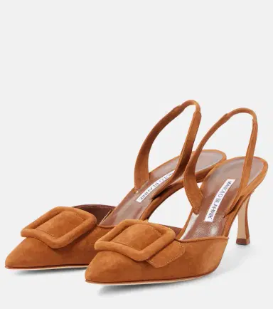 Manolo Blahnik Maysli 70 suede slingback pumps | Thumbnail 4 Manolo Blahnik Maysli 70 suede slingback pumps | Thumbnail 4