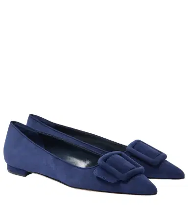 Manolo Blahnik Maysale suede ballet flats | Thumbnail 1 Manolo Blahnik Maysale suede ballet flats | Thumbnail 1