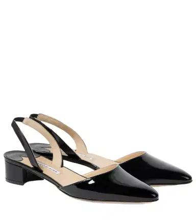 Manolo Blahnik Aspro 30 patent leather slingback pumps | Thumbnail 1 Manolo Blahnik Aspro 30 patent leather slingback pumps | Thumbnail 1
