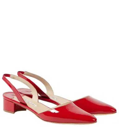 Manolo Blahnik Aspro 30 patent leather slingback pumps | Thumbnail 1