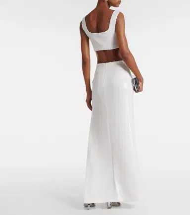 Galvan Bridal Beating Heart sequined crop top | Thumbnail 2
