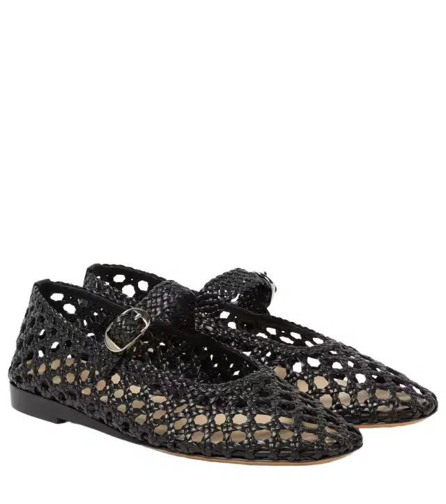 Le Monde Beryl Le Monde Béryl Woven leather Mary Jane flats