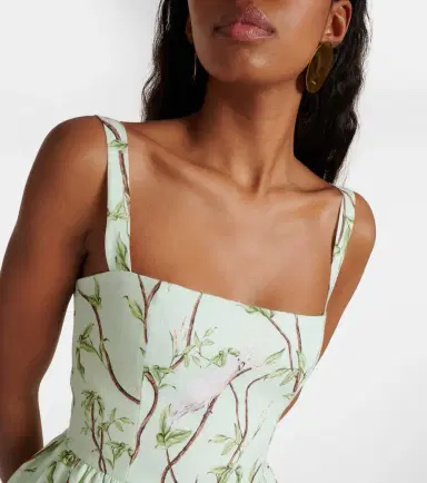 Agua by Agua Bendita Lima printed linen minidress | Thumbnail 2