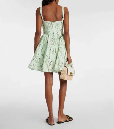 Agua by Agua Bendita Lima printed linen minidress | Thumbnail 4