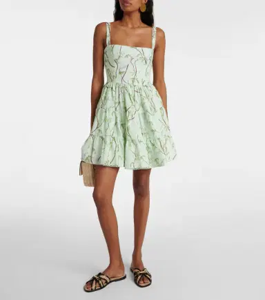 Agua by Agua Bendita Lima printed linen minidress | Thumbnail 5