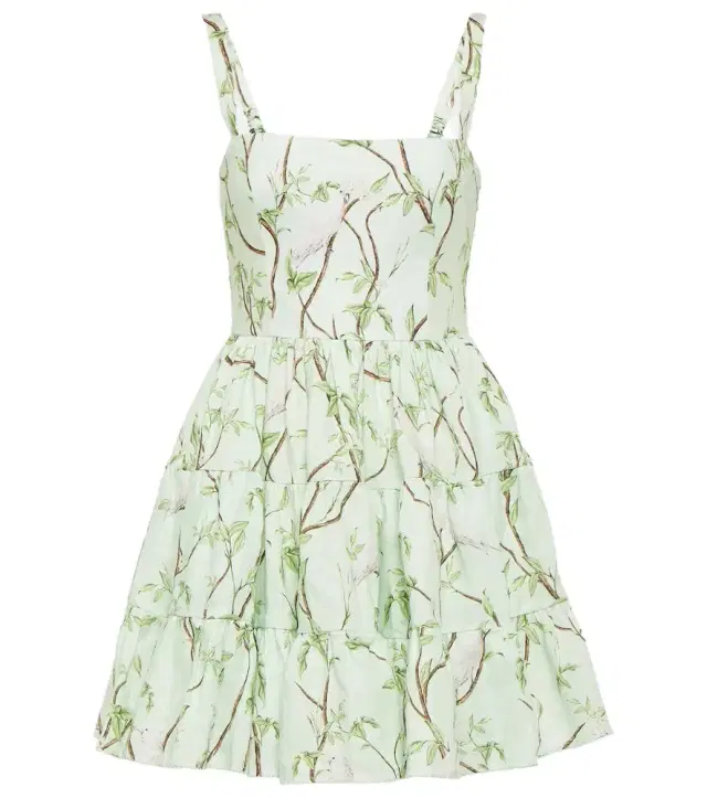 Agua by Agua Bendita Lima printed linen minidress