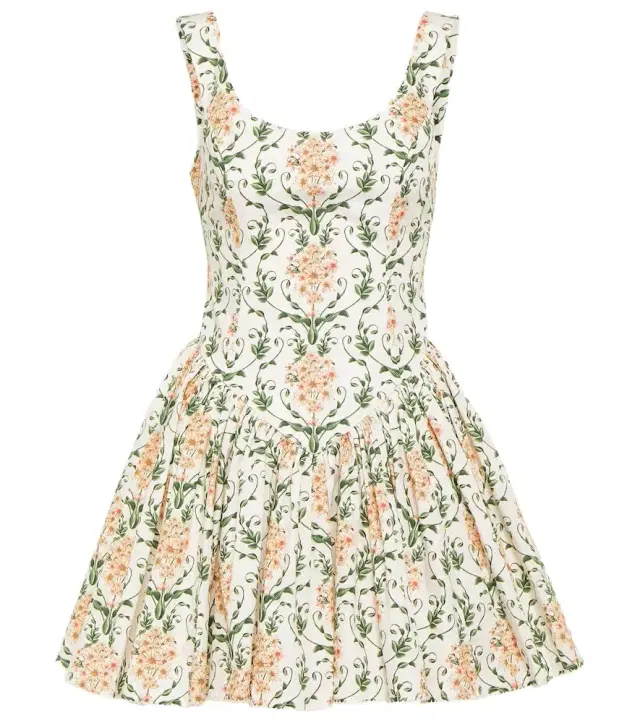 Agua by Agua Bendita Pluma floral corset cotton dress