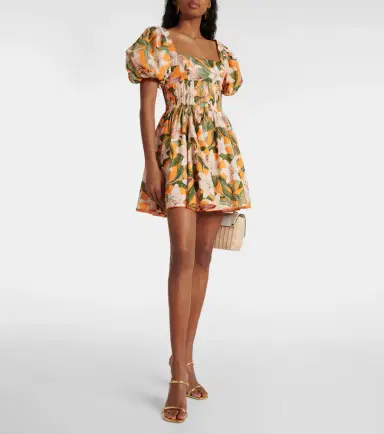 Agua by Agua Bendita Caramelo Lirio floral cotton minidress | Thumbnail 2