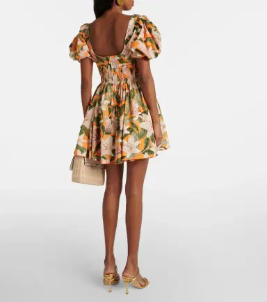 Agua by Agua Bendita Caramelo Lirio floral cotton minidress | Thumbnail 4