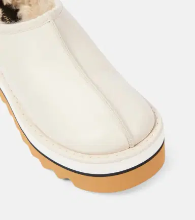 Stella McCartney Sneak-Elyse faux fur-lined faux leather mules | Thumbnail 3