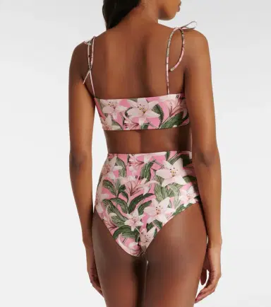 Agua by Agua Bendita Magenta floral high-rise bikini bottoms | Thumbnail 3