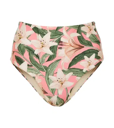 Agua by Agua Bendita Magenta floral high-rise bikini bottoms | Thumbnail 1