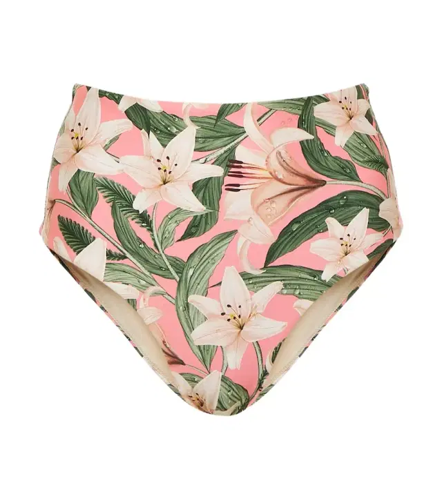 Agua by Agua Bendita Magenta floral high-rise bikini bottoms