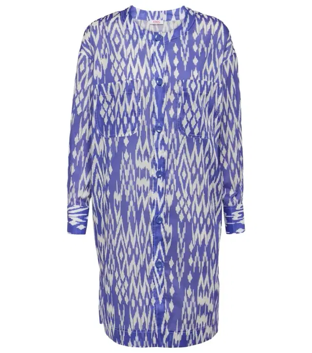 Eres Hurricane printed cotton shirt dress