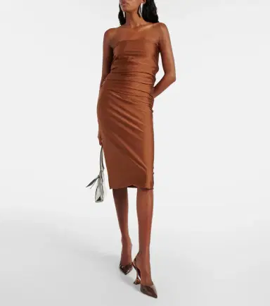 Sportmax Bilma strapless jersey midi dress | Thumbnail 3
