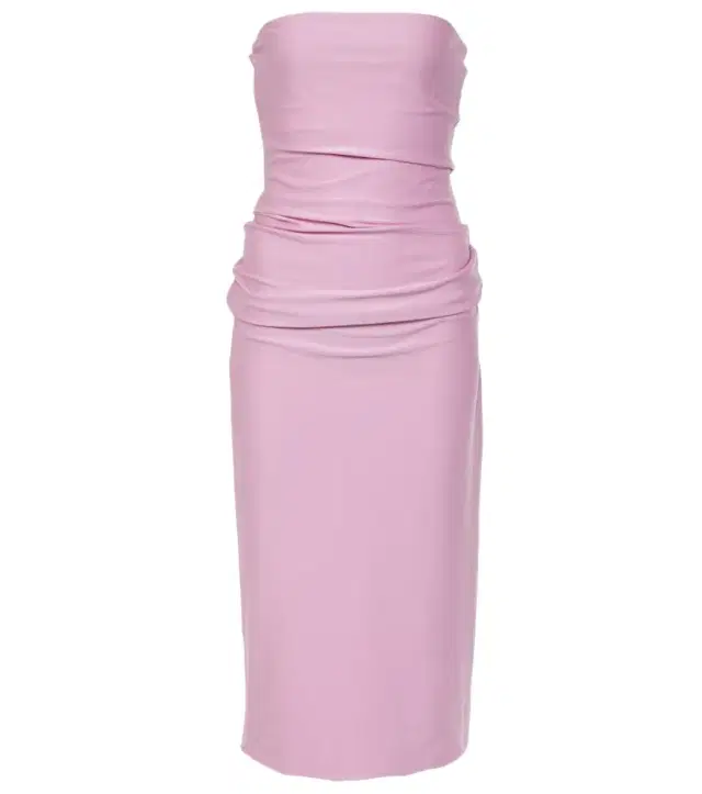 Sportmax Strapless jersey midi dress