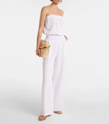 Melissa Odabash Naomi strapless cotton jumpsuit | Thumbnail 4
