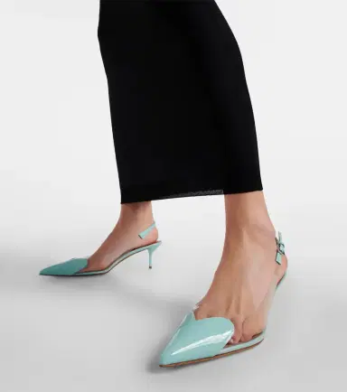 Alaïa Alaïa Le Caur patent leather and PU slingback pumps | Thumbnail 5 Alaïa Alaïa Le Caur patent leather and PU slingback pumps | Thumbnail 5