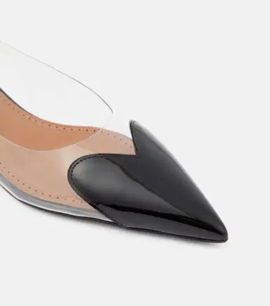 Alaïa Alaïa Le Caur patent leather and PU slingback flats | Thumbnail 3