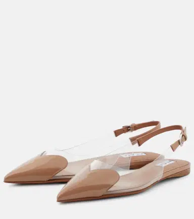 Alaïa Alaïa Le Caur patent leather and PU slingback flats | Thumbnail 2 Alaïa Alaïa Le Caur patent leather and PU slingback flats | Thumbnail 2