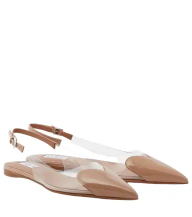 Alaïa Alaïa Le Caur patent leather and PU slingback flats | Thumbnail 1 Alaïa Alaïa Le Caur patent leather and PU slingback flats | Thumbnail 1