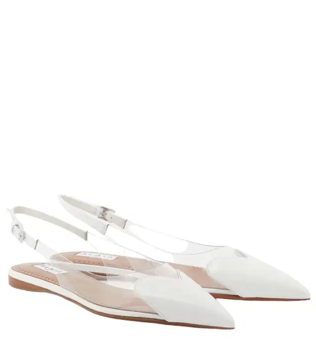 Alaia Alaïa Le Caur patent leather and PU slingback flats