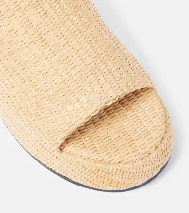 Ganni Butterfly raffia platform mules | Thumbnail 2