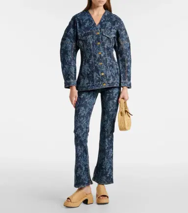 Ganni Butterfly raffia platform mules | Thumbnail 5