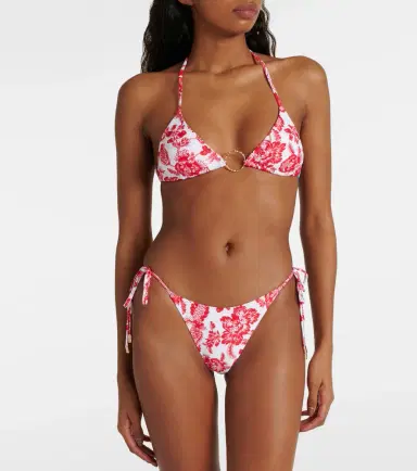 Melissa Odabash Miami ring-detail floral bikini top | Thumbnail 2