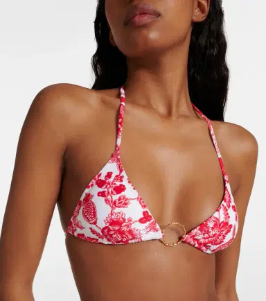 Melissa Odabash Miami ring-detail floral bikini top | Thumbnail 4