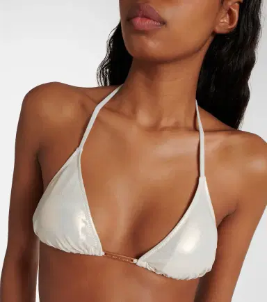 Melissa Odabash Andorra triangle metallic bikini top | Thumbnail 2