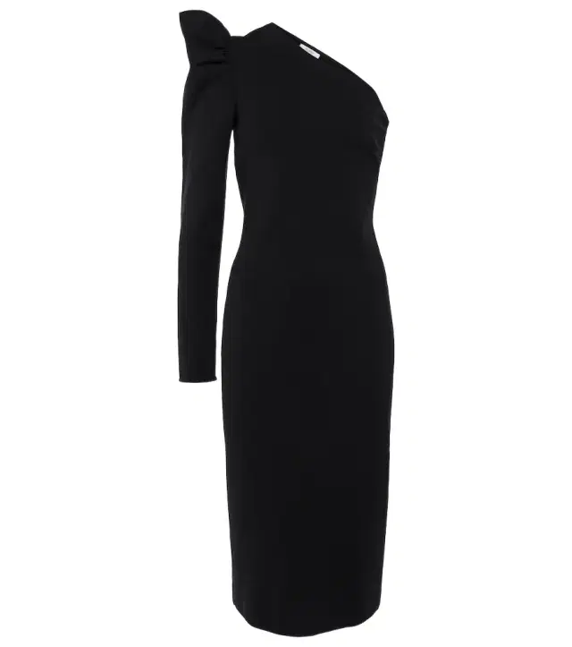 Max Mara One-shoulder ruffled midi dress