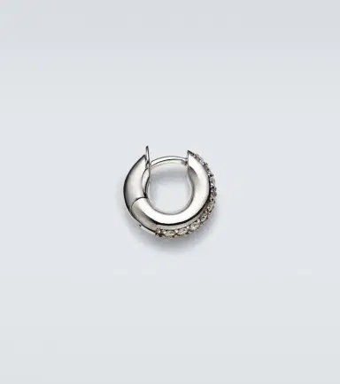 Spinelli Kilcollin Macro Hoop Mini 18kt white gold single earring with diamonds | Thumbnail 2