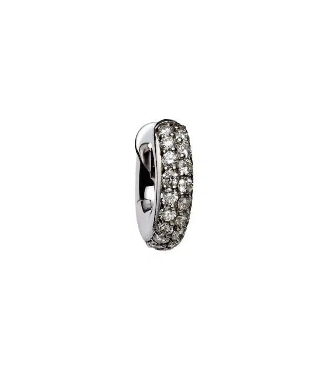 Spinelli Kilcollin Macro Hoop Mini 18kt white gold single earring with diamonds