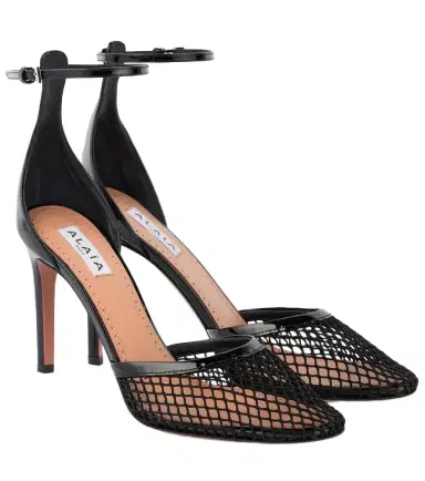 Alaïa Alaïa Leather-trimmed mesh pumps | Thumbnail 1