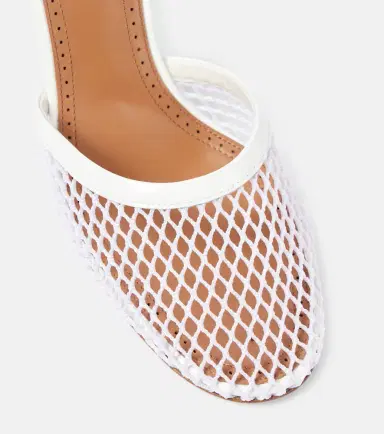 Alaïa Alaïa Leather-trimmed mesh pumps | Thumbnail 3