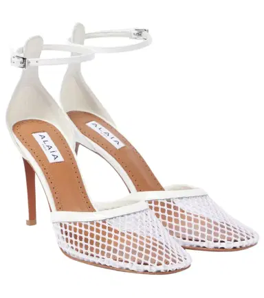 Alaïa Alaïa Leather-trimmed mesh pumps | Thumbnail 1