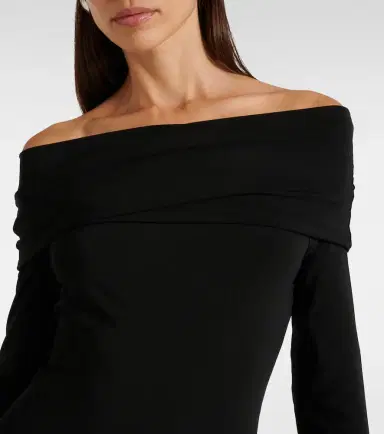 Max Mara Gerla off-shoulder jersey maxi dress | Thumbnail 2