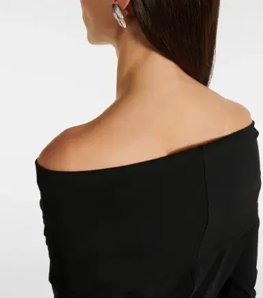 Max Mara Gerla off-shoulder jersey maxi dress | Thumbnail 4