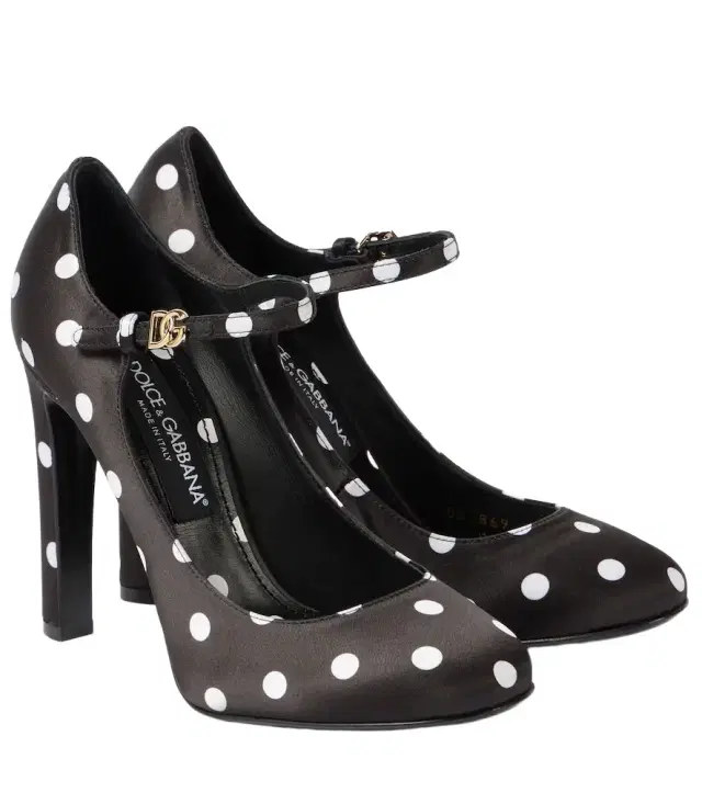 Dolce & Gabbana Sharon polka-dot satin Mary Jane pumps