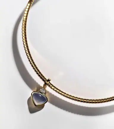 Marina B Trisolina 18kt gold pendant necklace with chalcedony and diamonds | Thumbnail 4
