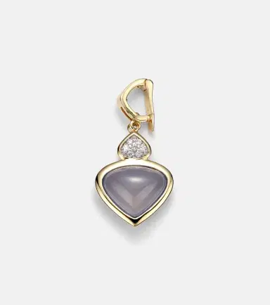 Marina B Trisolina 18kt gold pendant necklace with chalcedony and diamonds | Thumbnail 5