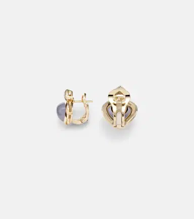 Marina B Trisolina 18kt gold earrings with chalcedony and diamonds | Thumbnail 5 Marina B Trisolina 18kt gold earrings with chalcedony and diamonds | Thumbnail 5