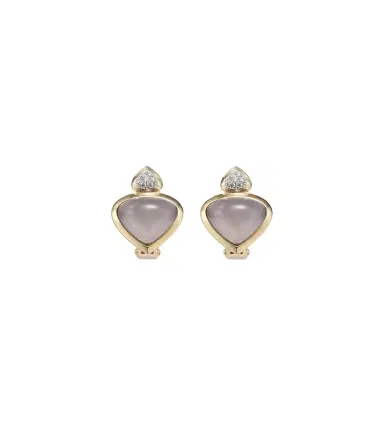 Marina B Trisolina 18kt gold earrings with chalcedony and diamonds | Thumbnail 1 Marina B Trisolina 18kt gold earrings with chalcedony and diamonds | Thumbnail 1