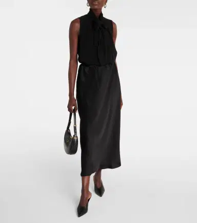 Max Mara Editore satin midi skirt | Thumbnail 5