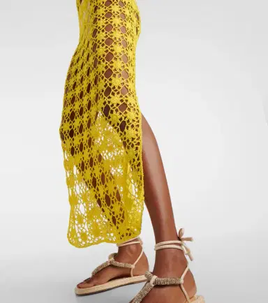 Anna Kosturova Bella crochet cotton maxi skirt | Thumbnail 5