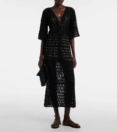 Anna Kosturova Marissa cotton crochet maxi dress | Thumbnail 4