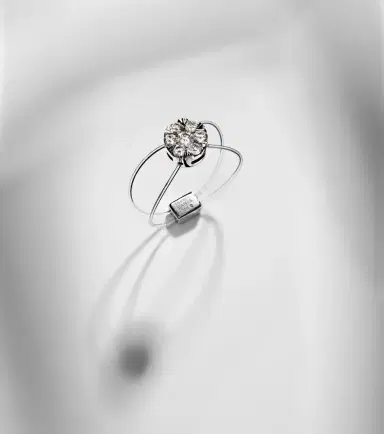 Persée Persée Floating 18kt white gold ring with diamond | Thumbnail 5