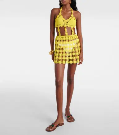 Anna Kosturova Ibiza crochet cotton minidress | Thumbnail 3